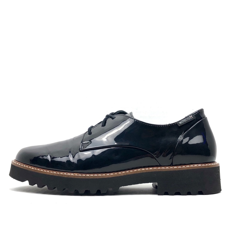 Mephisto High Gloss Leather Oxford Loafers
